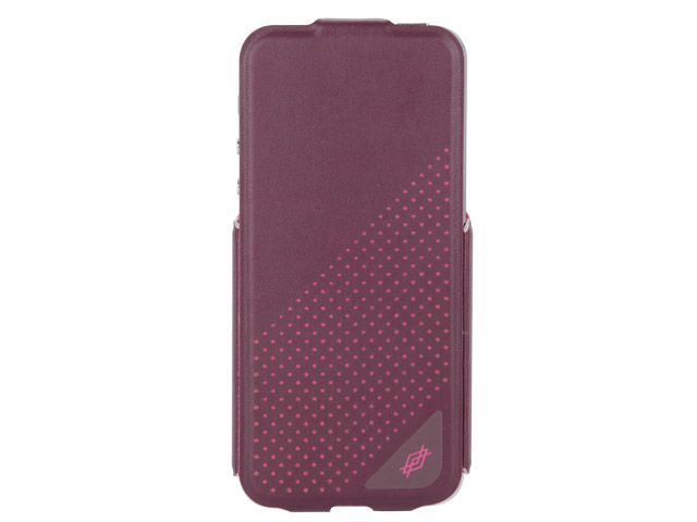 Чехол X-doria Dash Flip Case для Apple iPhone 5 (фиолетовый/розовый, кожанный)