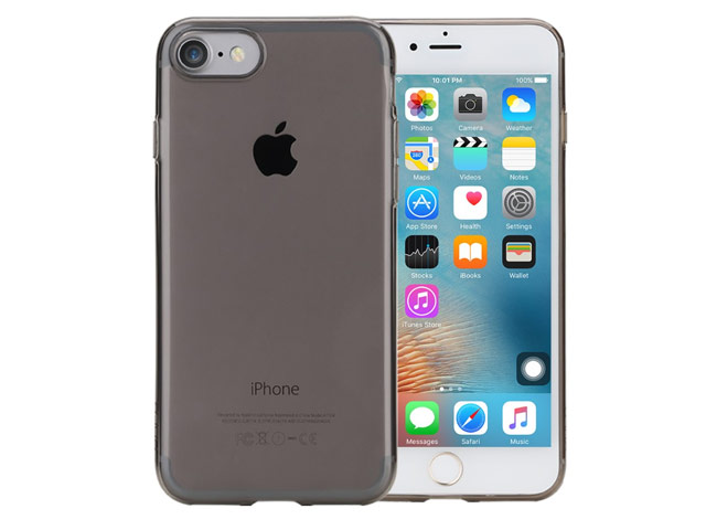 Чехол Yotrix UltrathinCase для Apple iPhone 7 (серый, гелевый)