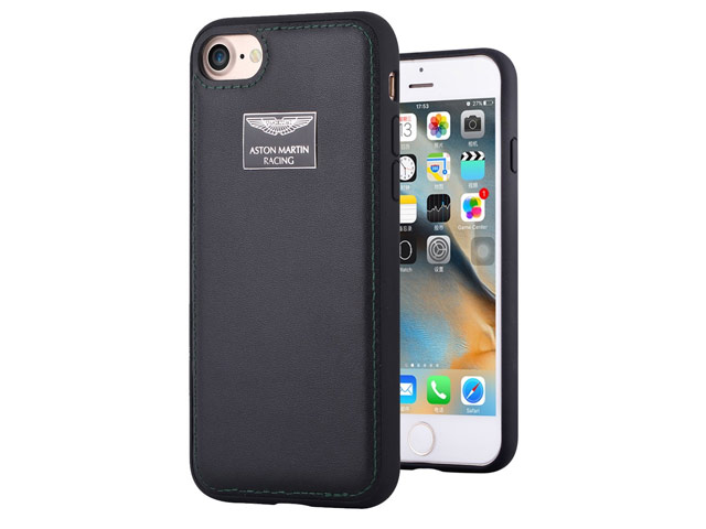 Чехол Aston Martin Luxury Backcase для Apple iPhone 7 (черный, кожаный)