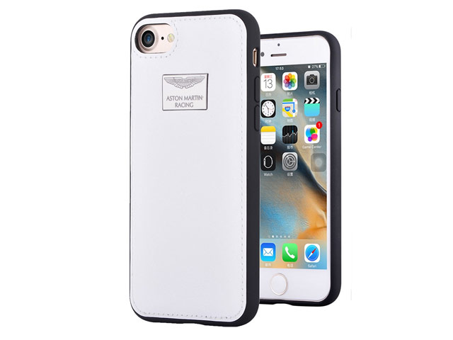 Чехол Aston Martin Luxury Backcase для Apple iPhone 7 (белый, кожаный)