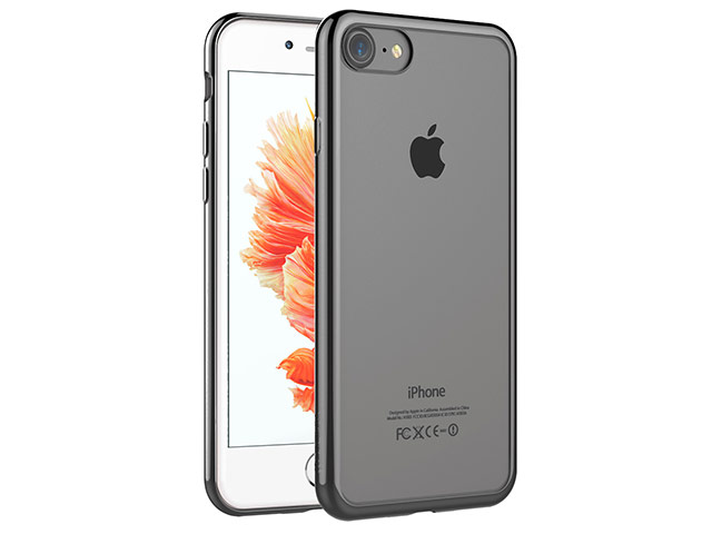 Чехол Devia Glitter Soft case для Apple iPhone 7 (Gun Black, гелевый)