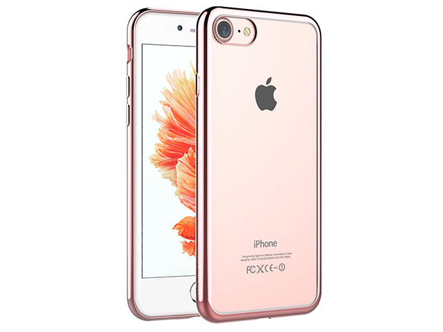 Чехол Devia Glitter Soft case для Apple iPhone 7 (Rose Gold, гелевый)