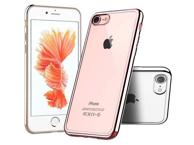 Чехол Devia Glitter Soft case для Apple iPhone 7 (Rose Gold, гелевый)