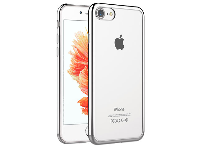 Чехол Devia Glitter Soft case для Apple iPhone 7 (Silver, гелевый)