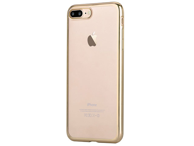 Чехол Devia Glitter Soft case для Apple iPhone 7 plus (Champagne Gold, гелевый)