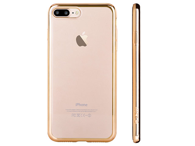 Чехол Devia Glitter Soft case для Apple iPhone 7 plus (Champagne Gold, гелевый)