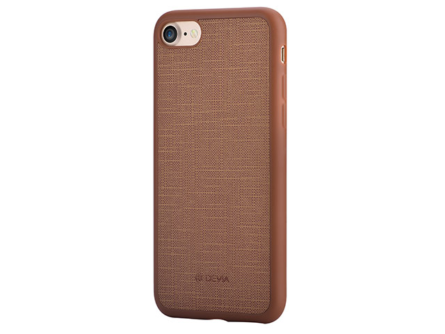 Чехол Devia Jelly Slim Leather case для Apple iPhone 7 (коричневый, винилискожа)