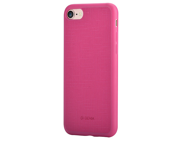 Чехол Devia Jelly Slim Leather case для Apple iPhone 7 (розовый, винилискожа)