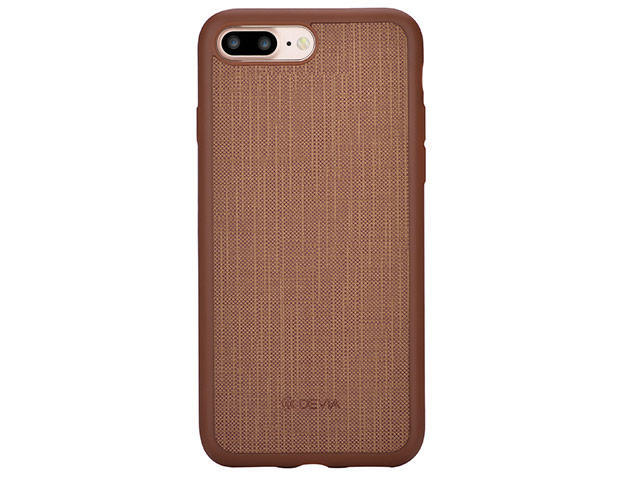 Чехол Devia Jelly Slim Leather case для Apple iPhone 7 plus (коричневый, винилискожа)