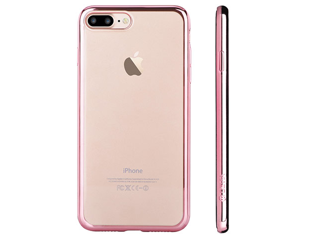 Чехол Devia Glitter Soft case для Apple iPhone 7 plus (Rose Gold, гелевый)