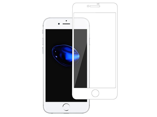 Защитная пленка Devia Jade Full Screen Tempered Glass для Apple iPhone 7 plus (стеклянная, 0.26 мм, белая)