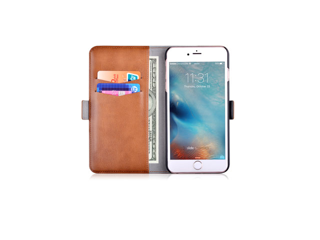 Чехол Devia Magic 2-in-1 Leather case для Apple iPhone 7 plus (коричневый, кожаный)