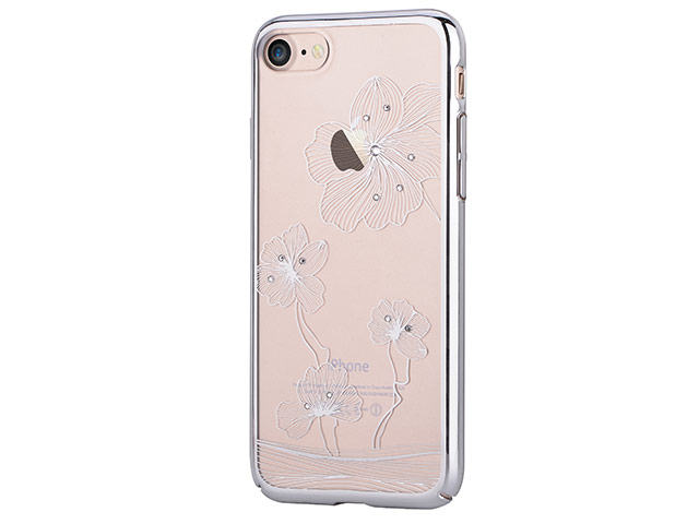 Чехол Comma Crystal Flora 360 для Apple iPhone 7 (серебристый, пластиковый)