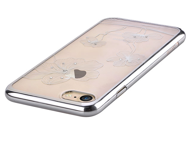 Чехол Comma Crystal Flora 360 для Apple iPhone 7 (серебристый, пластиковый)