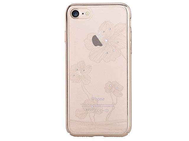 Чехол Comma Crystal Flora 360 для Apple iPhone 7 (золотистый, пластиковый)