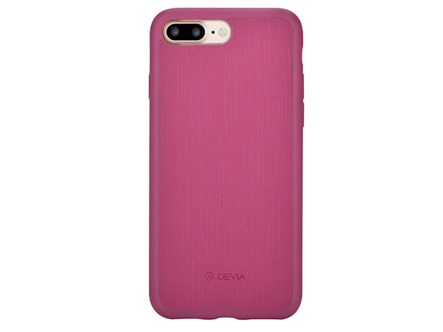 Чехол Devia Jelly Slim Leather case для Apple iPhone 7 plus (розовый, винилискожа)