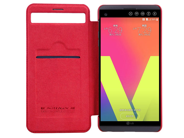 Чехол Nillkin Qin leather case для LG V20 (красный, кожаный)