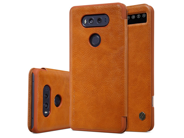 Чехол Nillkin Qin leather case для LG V20 (коричневый, кожаный)