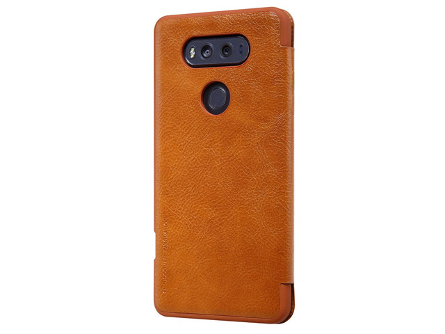 Чехол Nillkin Qin leather case для LG V20 (коричневый, кожаный)