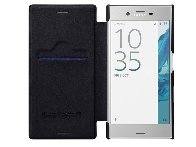Чехол Nillkin Qin leather case для Sony Xperia XZ (черный, кожаный)