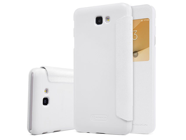 Чехол Nillkin Sparkle Leather Case для Samsung Galaxy J7 Prime (белый, винилискожа)
