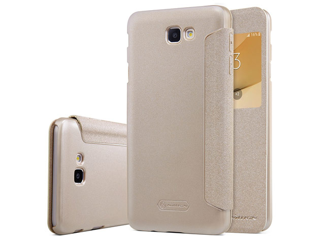 Чехол Nillkin Sparkle Leather Case для Samsung Galaxy J7 Prime (золотистый, винилискожа)