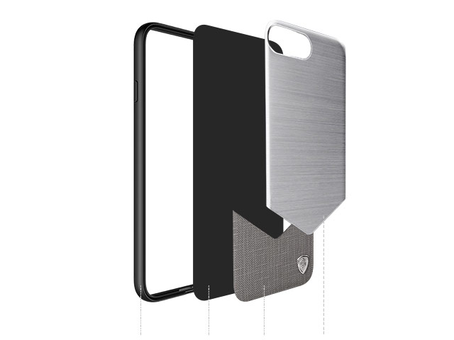 Чехол Nillkin Lensen case для Apple iPhone 7 plus (серебристый, металлический)