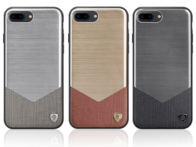Чехол Nillkin Lensen case для Apple iPhone 7 plus (серебристый, металлический)