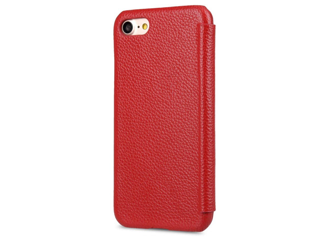 Чехол Melkco Premium Face Cover Book Type для Apple iPhone 7 (красный, кожаный)