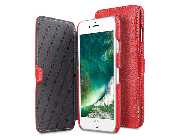 Чехол Melkco Premium Booka Type для Apple iPhone 7 (красный, кожаный)