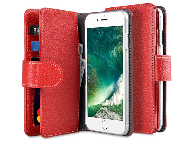 Чехол Melkco Premium Wallet Plus Book Type для Apple iPhone 7 (красный, кожаный)