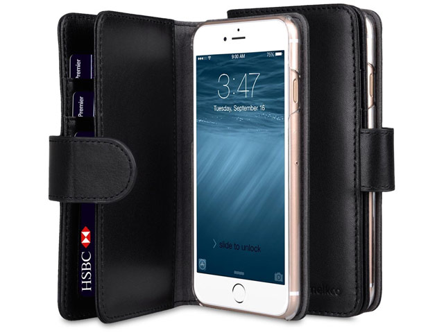 Чехол Melkco Premium Wallet Plus Book Type для Apple iPhone 7 plus (черный, кожаный)