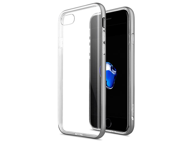 Чехол Melkco Dual Layer Pro case для Apple iPhone 7 (серебристый, маталлический)