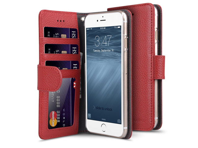 Чехол Melkco Premium Wallet Book ID Slot Type для Apple iPhone 7 (красный, кожаный)