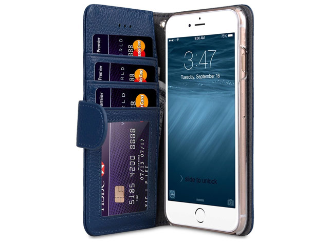 Чехол Melkco Premium Wallet Book ID Slot Type для Apple iPhone 7 (синий, кожаный)