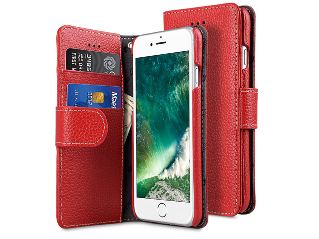 Чехол Melkco Premium Wallet Book Type для Apple iPhone 7 (красный, кожаный)