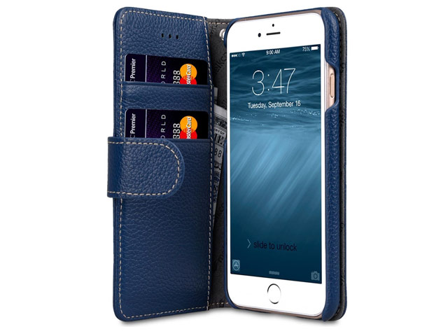 Чехол Melkco Premium Wallet Book Type для Apple iPhone 7 (синий, кожаный)