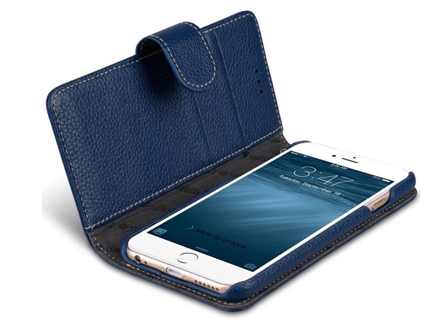 Чехол Melkco Premium Wallet Book Type для Apple iPhone 7 (синий, кожаный)