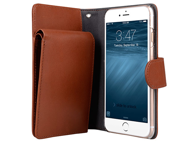 Чехол Melkco Premium B-Wallet Book Type для Apple iPhone 7 (коричневый, кожаный)