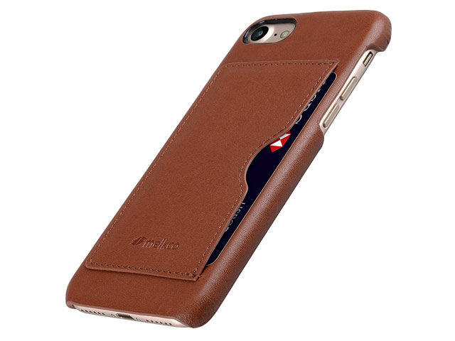 Чехол Melkco Premium Card Slot Snap Cover V1 для Apple iPhone 7 (коричневый, кожаный)