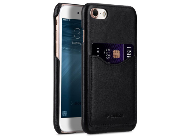Чехол Melkco Premium Card Slot Snap Cover V2 для Apple iPhone 7 (черный, кожаный)