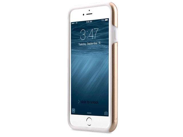 Чехол Melkco Kubalt case для Apple iPhone 7 (золотистый/белый, пластиковый)