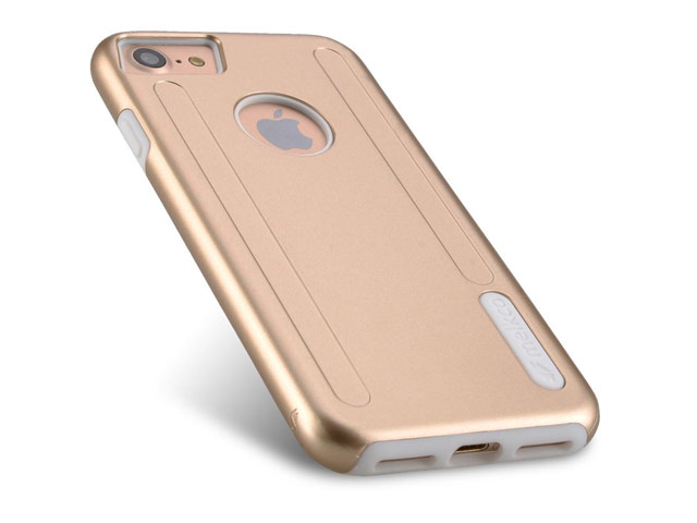 Чехол Melkco Kubalt case для Apple iPhone 7 (золотистый/белый, пластиковый)