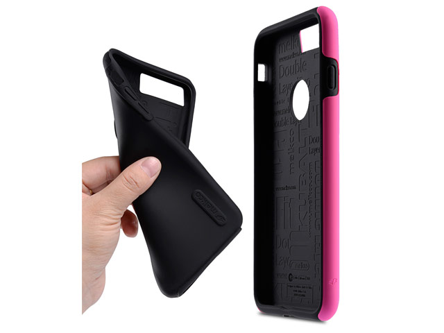 Чехол Melkco Kubalt case для Apple iPhone 7 (розовый/черный, пластиковый)