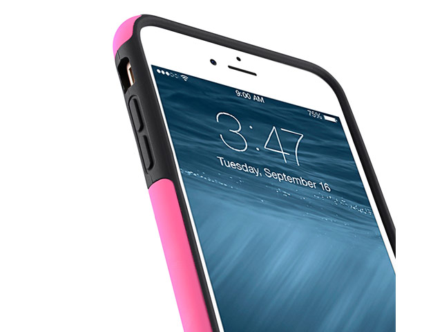 Чехол Melkco Kubalt case для Apple iPhone 7 (розовый/черный, пластиковый)