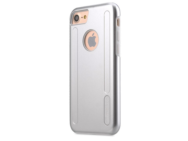 Чехол Melkco Kubalt case для Apple iPhone 7 (серебристый/белый, пластиковый)