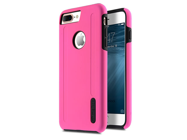 Чехол Melkco Kubalt case для Apple iPhone 7 plus (розовый/черный, пластиковый)