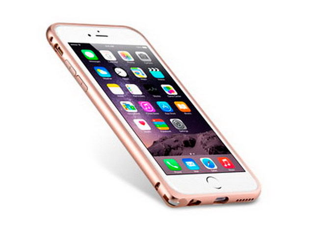 Чехол Melkco Q Arc Aluminium Bumper для Apple iPhone 7 (розово-золотистый, маталлический)