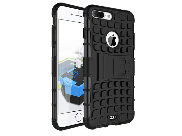 Чехол Yotrix Shockproof case для Apple iPhone 7 plus (черный, пластиковый)