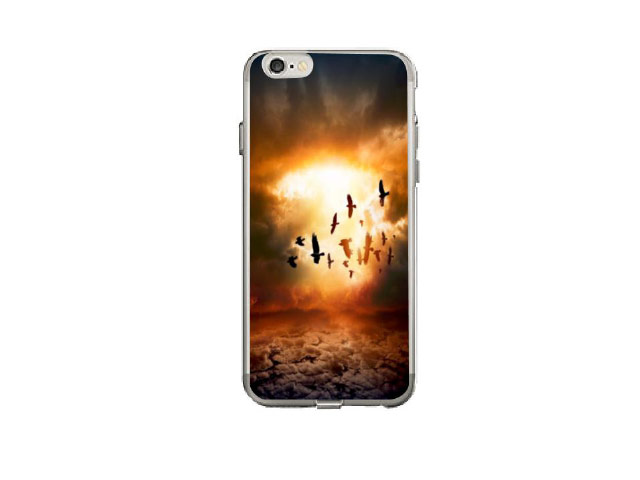 Чехол Azulo Fancy case для Apple iPhone 7 (Sunset Birds, гелевый)